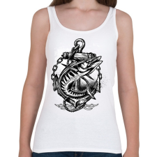 PRINTFASHION Horgászat 02 - Női atléta - Fehér női trikó