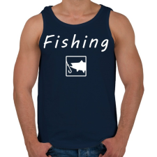 PRINTFASHION Horgászat - Férfi atléta - Sötétkék atléta, trikó