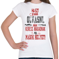 PRINTFASHION Horgászat - Női póló - Fehér női póló