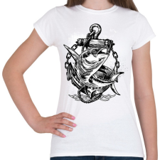 PRINTFASHION Horgászat - Női póló - Fehér női póló