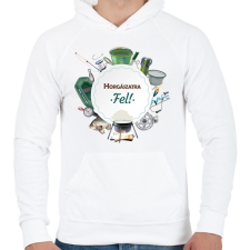 PRINTFASHION Horgászatra fel! - Férfi kapucnis pulóver - Fehér női pulóver, kardigán