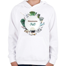 PRINTFASHION Horgászatra fel! - Gyerek kapucnis pulóver - Fehér gyerek pulóver, kardigán