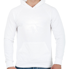 PRINTFASHION Horgászbot - Férfi kapucnis pulóver - Fehér