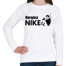 PRINTFASHION HORGÁSZNI KELL - Női pulóver - Fehér női pulóver, kardigán