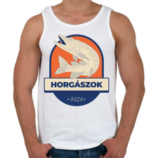 PRINTFASHION Horgászok ásza - Férfi atléta - Fehér atléta, trikó