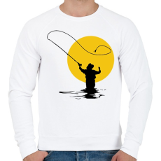 PRINTFASHION Horgászok ásza - Férfi pulóver - Fehér