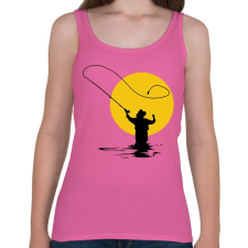 PRINTFASHION Horgászok ásza - Női atléta - Rózsaszín női trikó