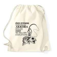 PRINTFASHION Horgászok fohásza - Sportzsák, Tornazsák - Natúr tornazsák