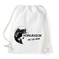 PRINTFASHION Horgászok ne zavarj - Sportzsák, Tornazsák - Fehér tornazsák