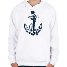 PRINTFASHION Horgony  - Gyerek kapucnis pulóver - Fehér gyerek pulóver, kardigán