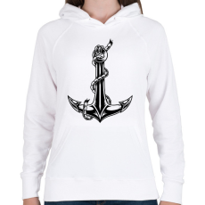 PRINTFASHION Horgony  - Női kapucnis pulóver - Fehér