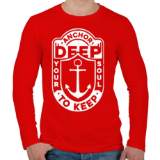 PRINTFASHION Horgonyzás - Férfi hosszú ujjú póló - Piros