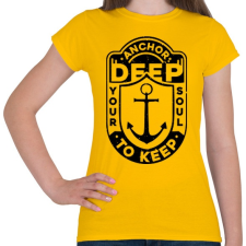 PRINTFASHION Horgonyzás  - Női póló - Sárga női póló