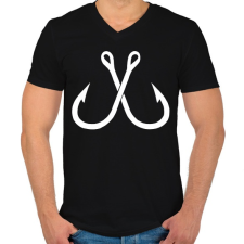 PRINTFASHION Horog - Férfi V-nyakú póló - Fekete férfi póló