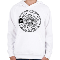 PRINTFASHION horoszkóp bak fekete - Gyerek kapucnis pulóver - Fehér