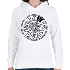 PRINTFASHION horoszkóp bika fekete - Női kapucnis pulóver - Fehér