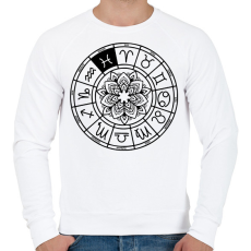 PRINTFASHION horoszkóp halak fekete - Férfi pulóver - Fehér