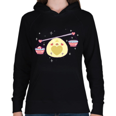 PRINTFASHION Horoszkóp-MÉRLEG - Női kapucnis pulóver - Fekete