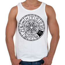 PRINTFASHION horoszkóp oroszlán fekete - Férfi atléta - Fehér atléta, trikó