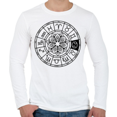 PRINTFASHION horoszkóp rák fekete - Férfi hosszú ujjú póló - Fehér