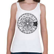 PRINTFASHION horoszkóp rák fekete - Női atléta - Fehér női trikó