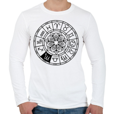 PRINTFASHION horoszkóp skorpió fekete - Férfi hosszú ujjú póló - Fehér férfi póló