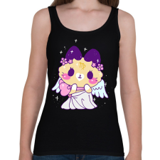 PRINTFASHION Horoszkóp-SZŰZ - Női atléta - Fekete női trikó