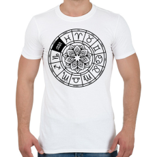 PRINTFASHION horoszkóp vízöntő fekete - Férfi póló - Fehér