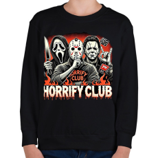 PRINTFASHION Horrify Club - Gyerek pulóver - Fekete