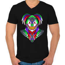 PRINTFASHION Horror bohóc - Férfi V-nyakú póló - Fekete férfi póló