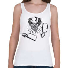 PRINTFASHION Horror bohóc 03 - Női atléta - Fehér