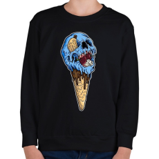 PRINTFASHION Horror fagyi - Gyerek pulóver - Fekete