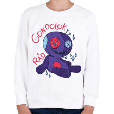 PRINTFASHION Horror figura - gondolok rád 2 - Gyerek pulóver - Fehér