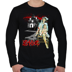 PRINTFASHION Horror House - Férfi hosszú ujjú póló - Fekete