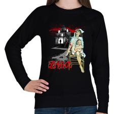 PRINTFASHION Horror House - Női pulóver - Fekete női pulóver, kardigán