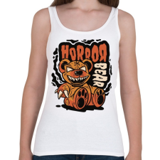 PRINTFASHION Horror medve - Női atléta - Fehér női trikó