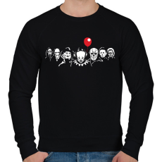 PRINTFASHION horror szereplők #3 - Férfi pulóver - Fekete