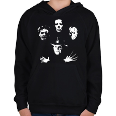 PRINTFASHION Horror Team - Gyerek kapucnis pulóver - Fekete