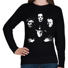 PRINTFASHION Horror Team - Női pulóver - Fekete