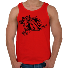 PRINTFASHION Horse Face - Férfi atléta - Piros atléta, trikó