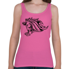 PRINTFASHION Horse Face - Női atléta - Rózsaszín női trikó