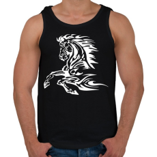PRINTFASHION horse - Férfi atléta - Fekete