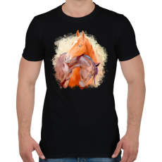PRINTFASHION horse - Férfi póló - Fekete