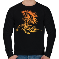 PRINTFASHION Horse - Férfi pulóver - Fekete férfi pulóver, kardigán