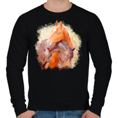 PRINTFASHION horse - Férfi pulóver - Fekete