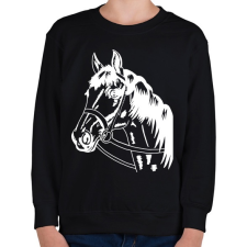 PRINTFASHION Horse - Gyerek pulóver - Fekete gyerek pulóver, kardigán