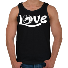 PRINTFASHION Horse Love - Férfi atléta - Fekete atléta, trikó