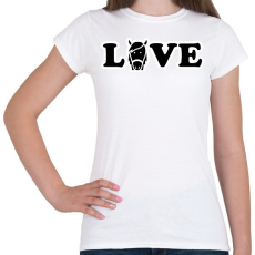 PRINTFASHION Horse Love - Női póló - Fehér