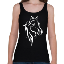 PRINTFASHION Horse - Női atléta - Fekete női trikó
