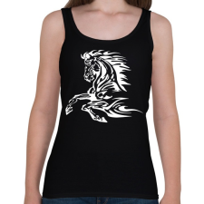 PRINTFASHION horse - Női atléta - Fekete női trikó